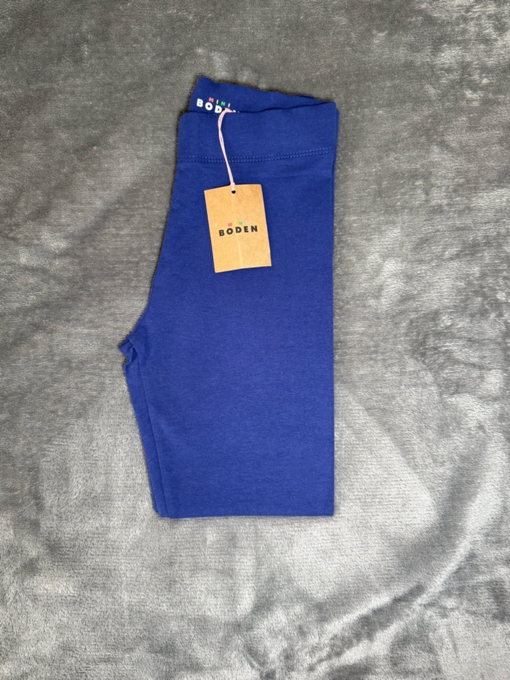 Mini Boden Girls Leggings Size 7 Blue Cotton Stretch New With Tags